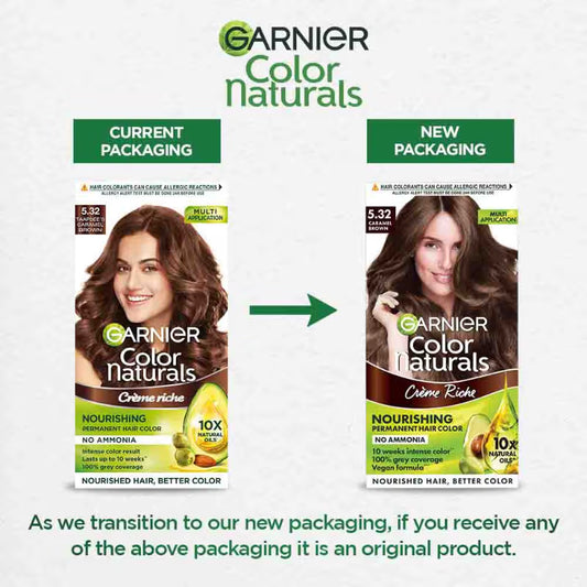 Garnier Hair Colouring Creme,Long-lasting,Smoothness & Shine,Color Naturals