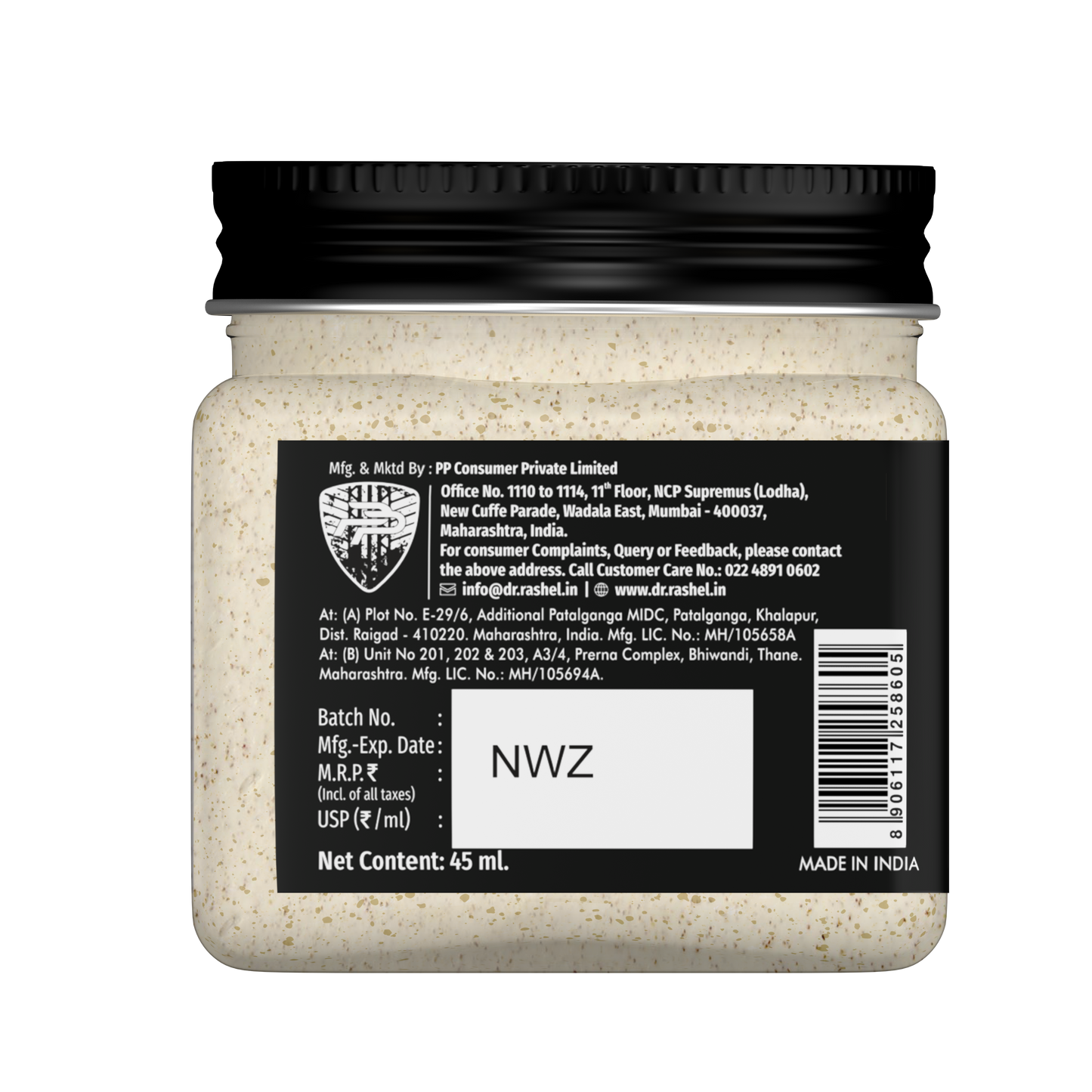Dr. Rashel Diamond Scrub product details back