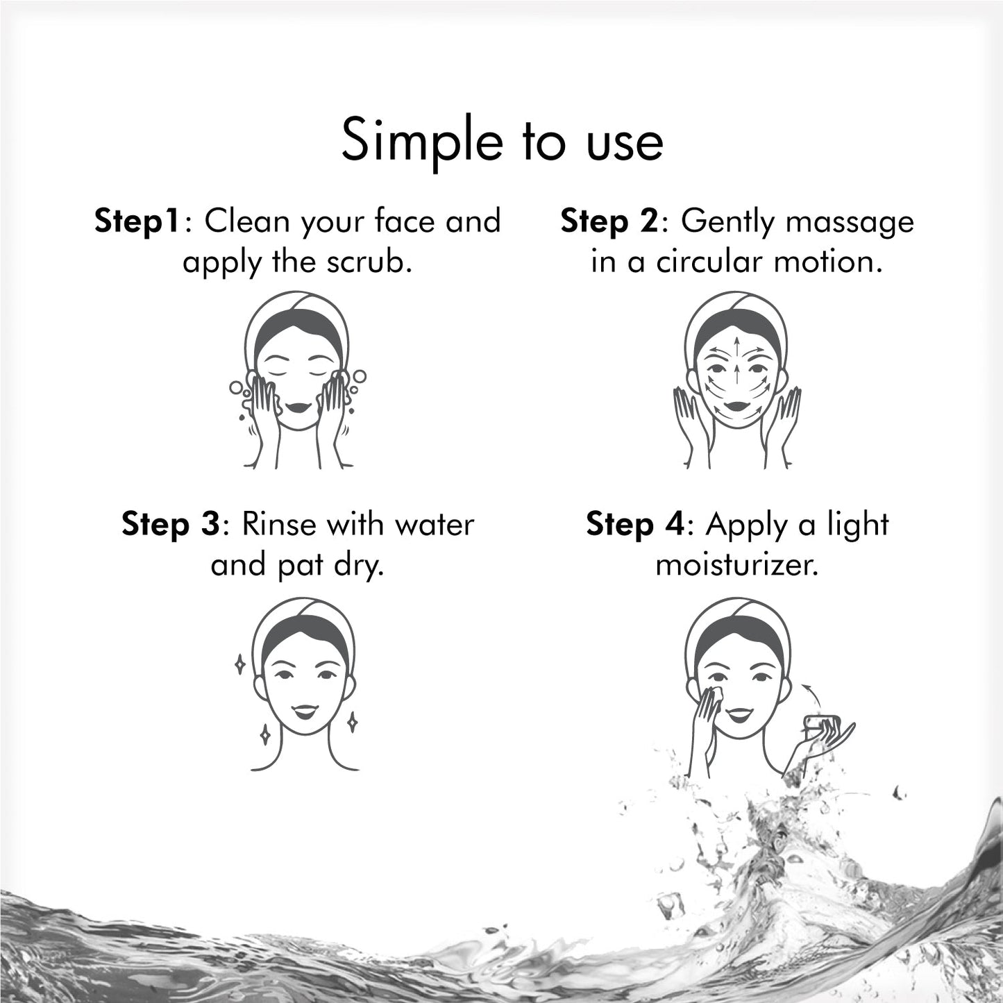 Dr. Rashel Rice Water Scrub how to use steps