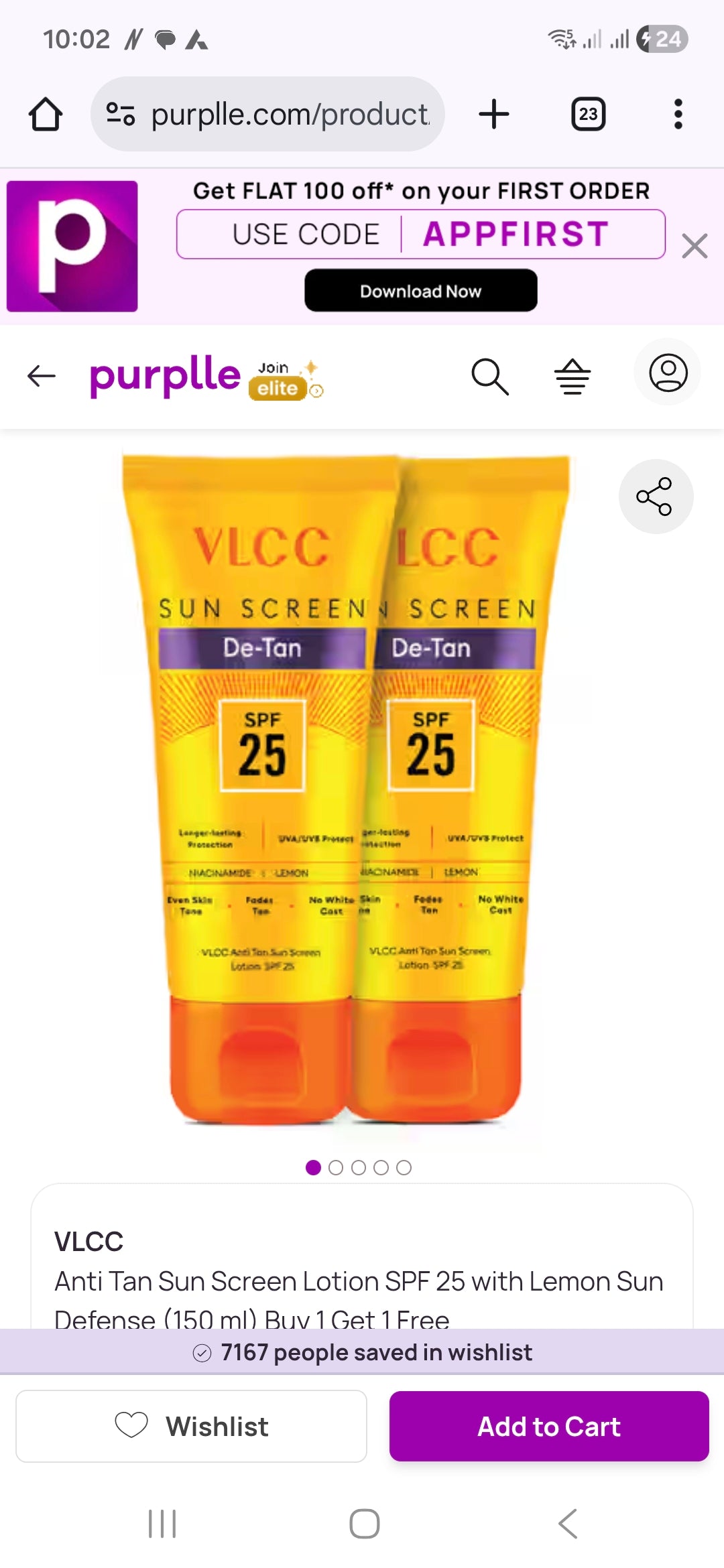 VLCC D-Tan Sunscreen SPF 25