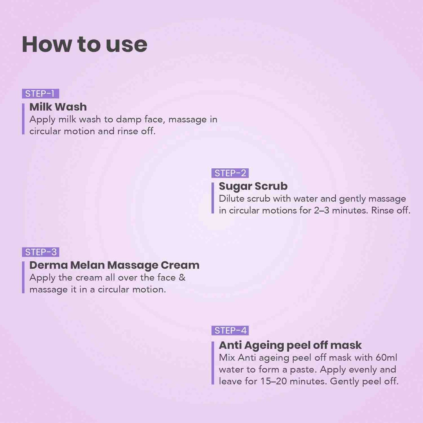 O3+ Anti-Ageing Single Dose Kit how to use steps