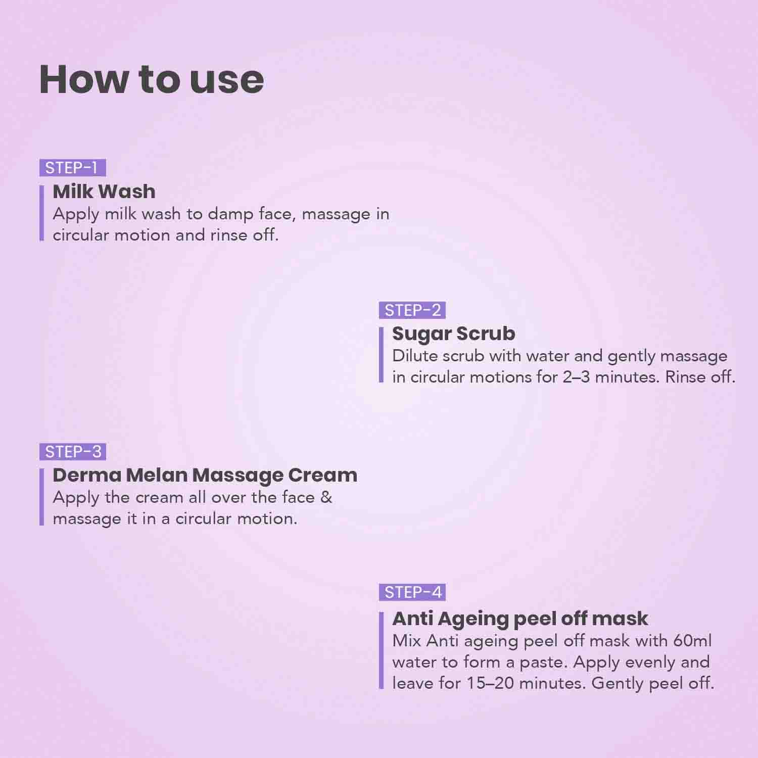 O3+ Anti-Ageing Single Dose Kit how to use steps