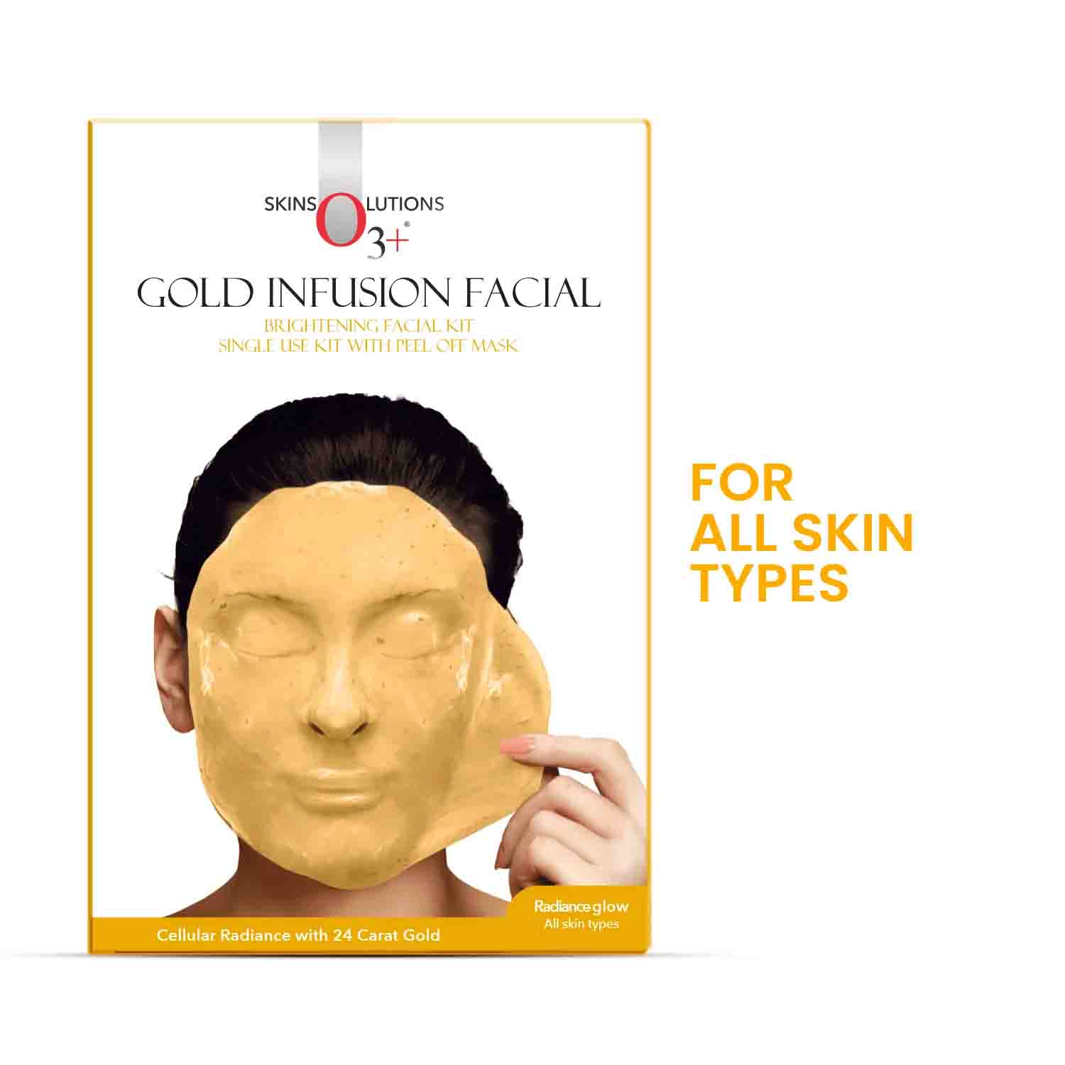 O3+ Gold Infusion Facial Peel-Off Kit 45g front