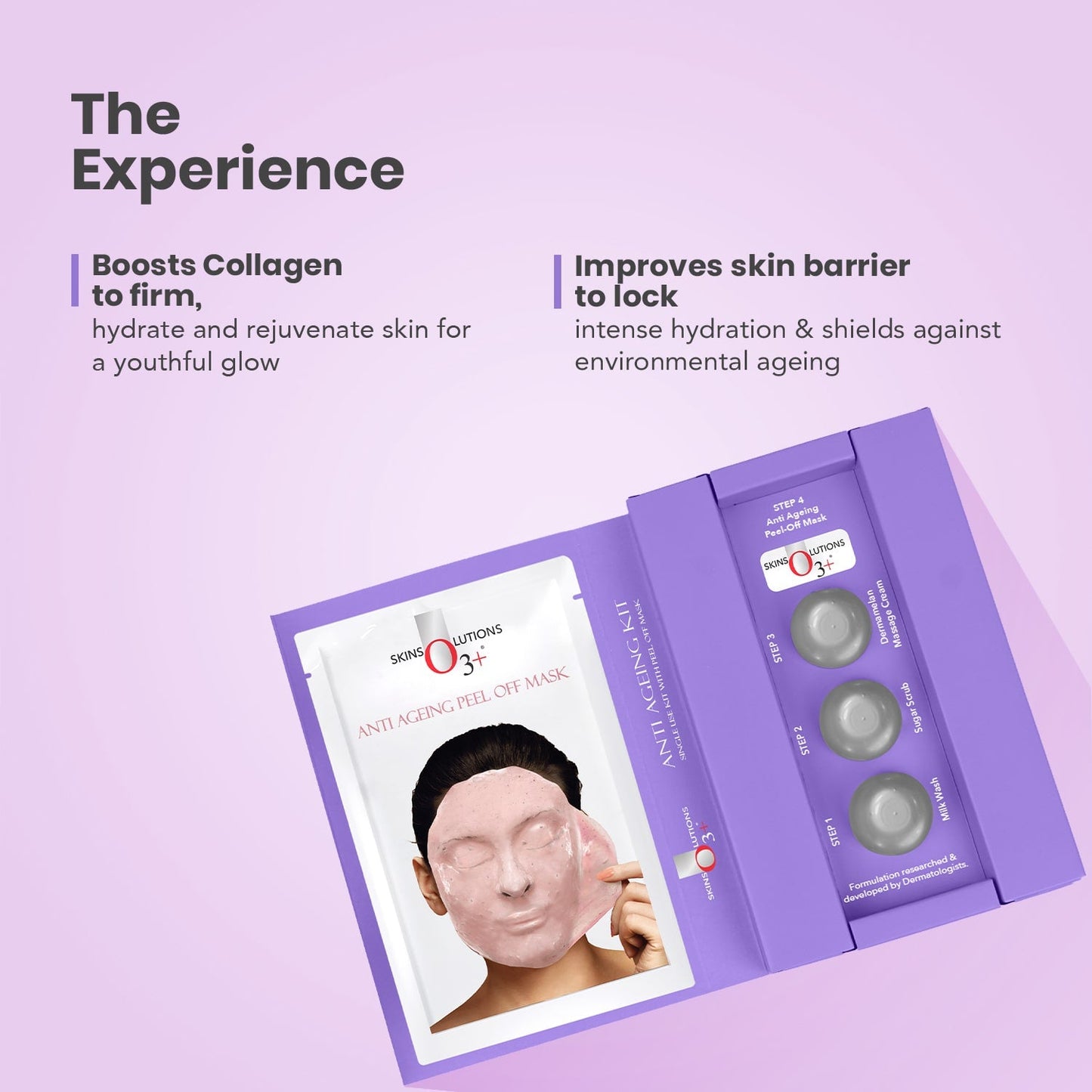 O3+ Anti-Ageing Kit contents all 4 steps