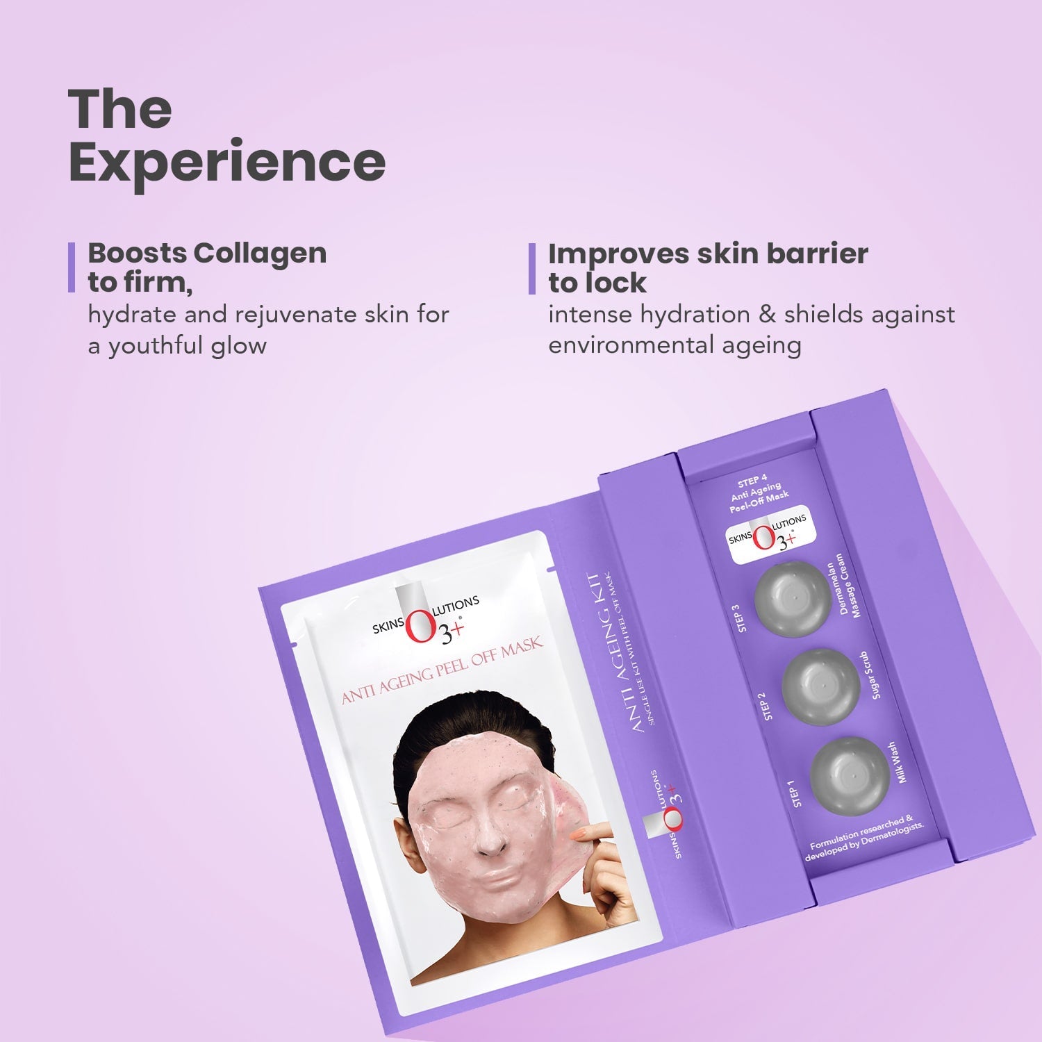 O3+ Anti-Ageing Kit contents all 4 steps