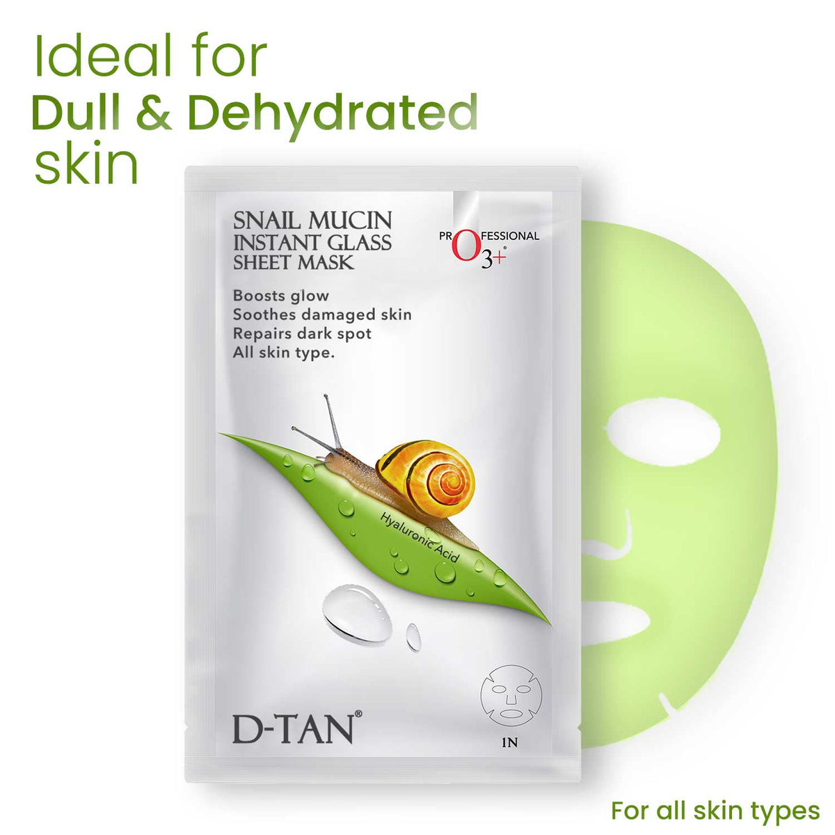 O3+ Snail Mucin Sheet Mask benefits