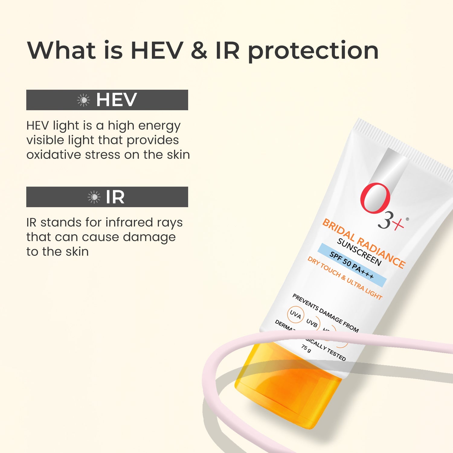 O3+ Bridal Radiance Sunscreen UVA UVB protection