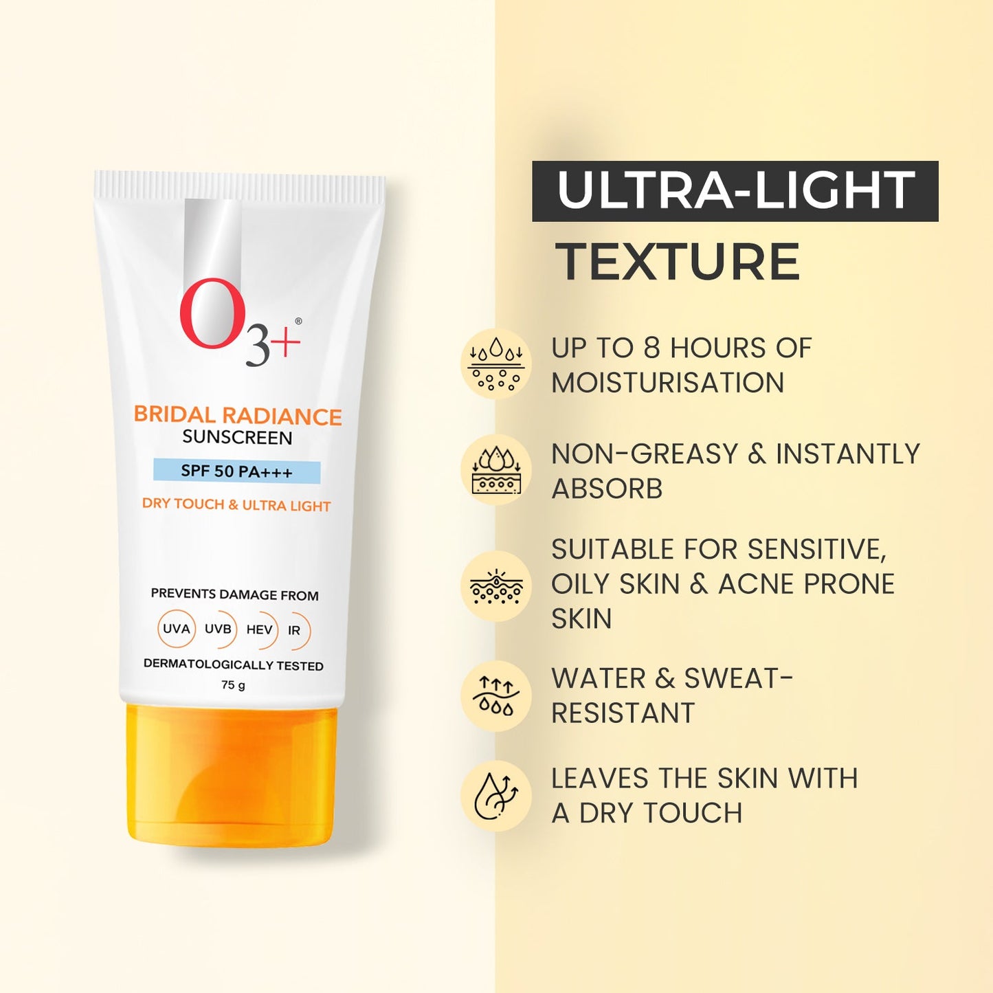 O3+ Bridal Radiance Sunscreen how to apply