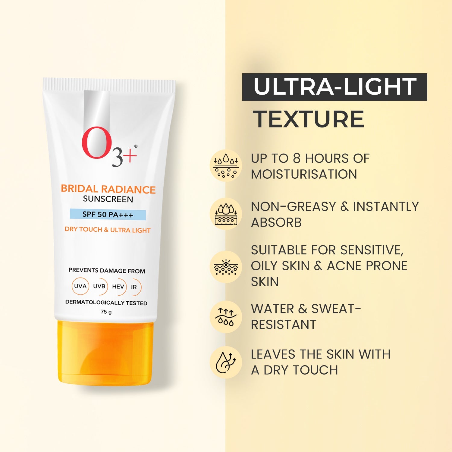 O3+ Bridal Radiance Sunscreen how to apply