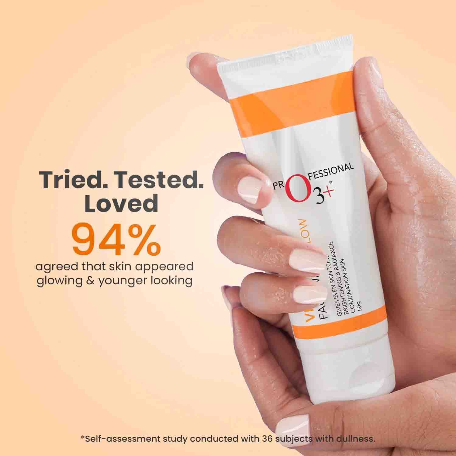 O3+ Vitamin C Face Wash texture and application