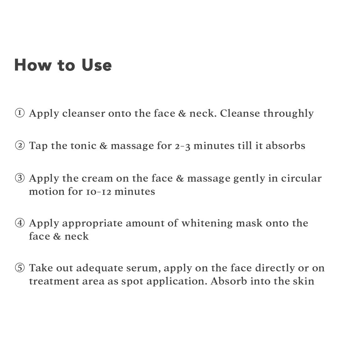 O3+ Brightening Facial Kit how to use steps