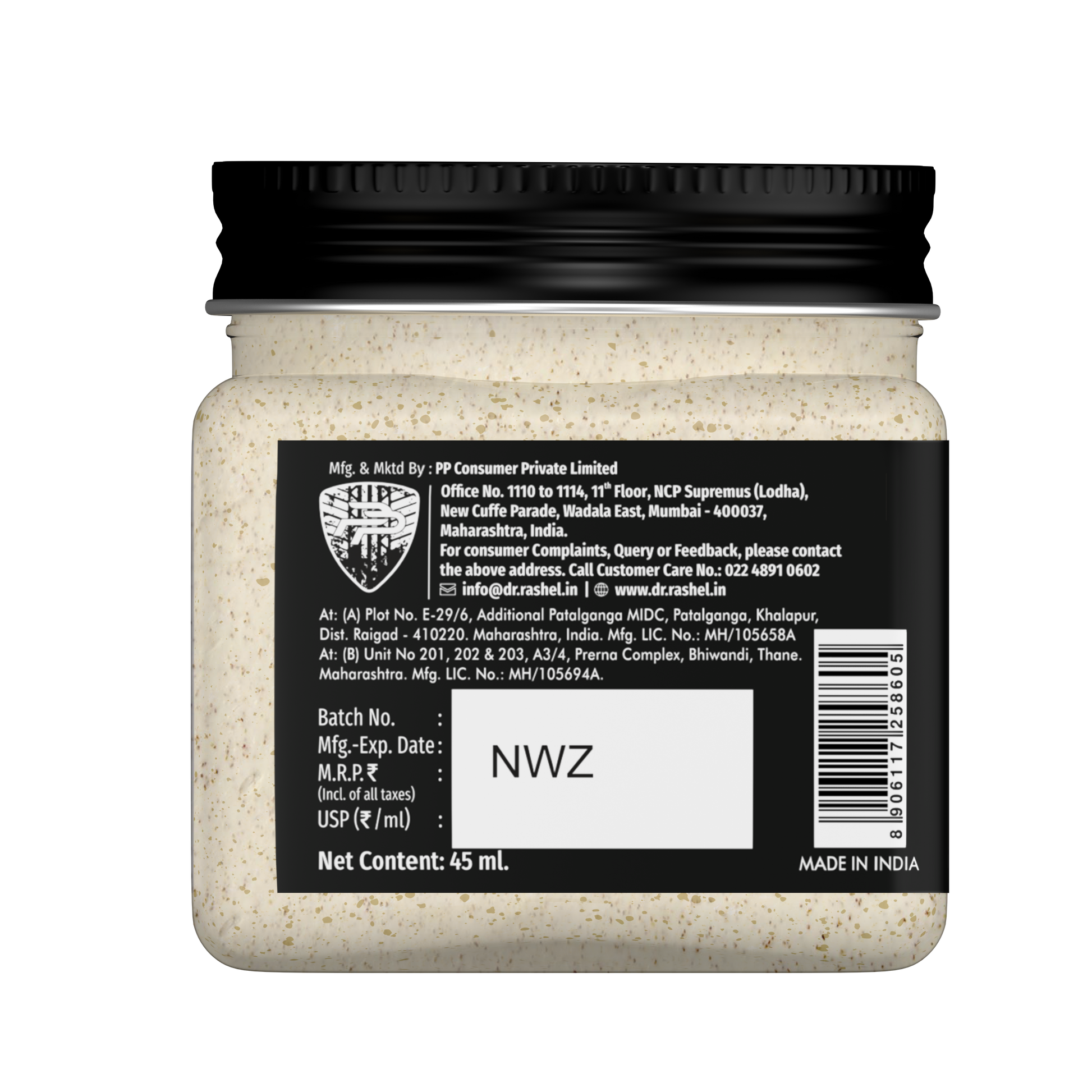 Dr. Rashel Diamond Scrub product details back