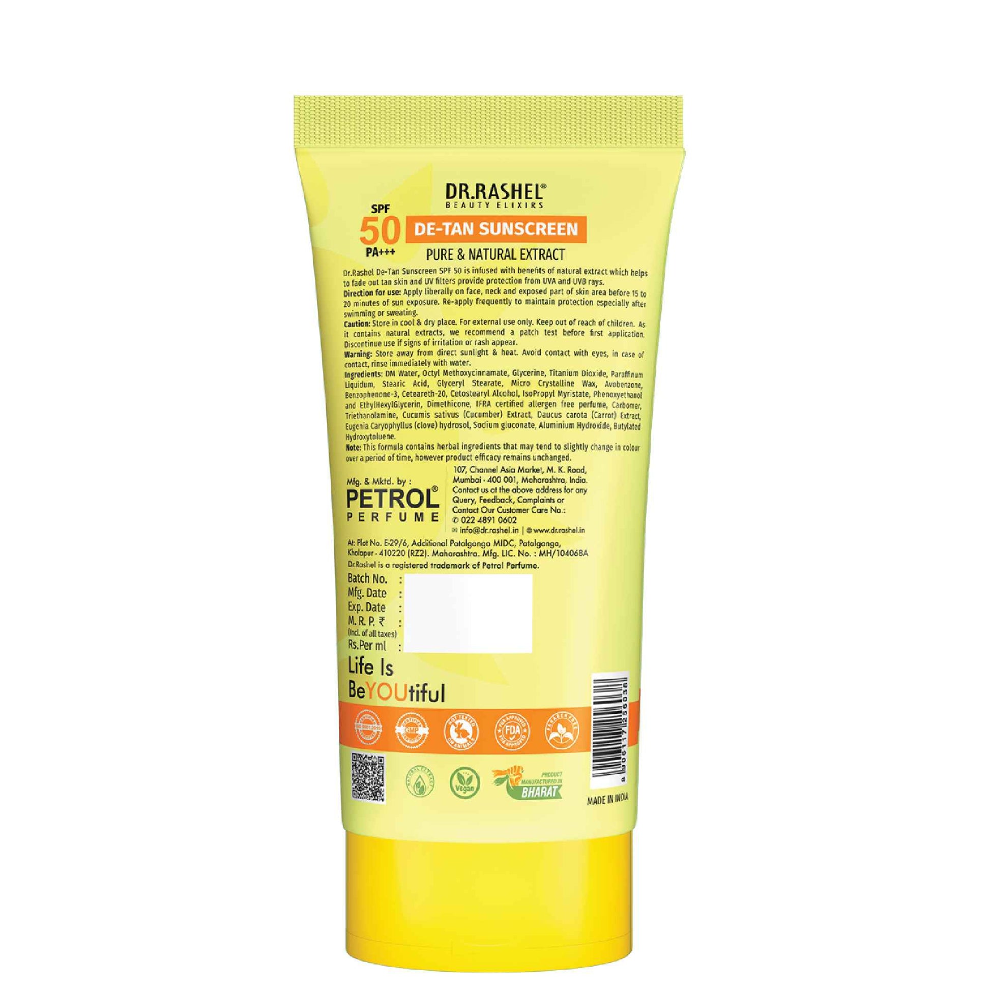 Dr. Rashel Detan Sunscreen SPF 50 product details