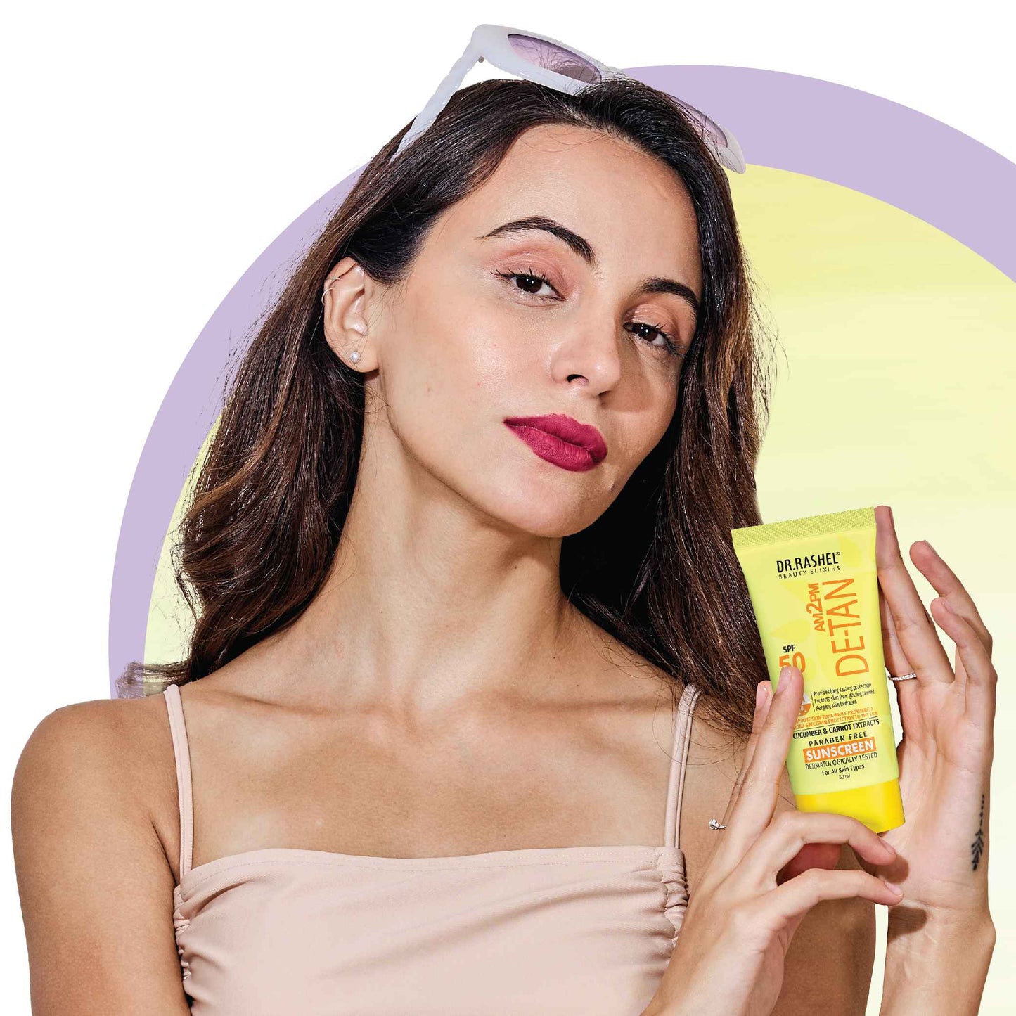 Dr. Rashel Detan Sunscreen SPF 50 face and body application