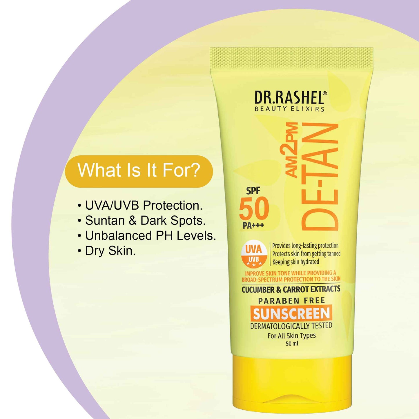 Dr. Rashel Detan Sunscreen SPF 50 ingredients Cucumber Carrot