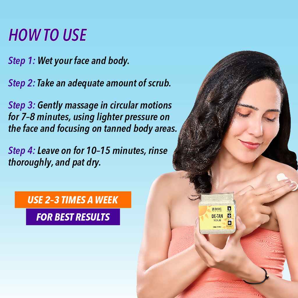 Dr. Rashel De-Tan Scrub how to use steps