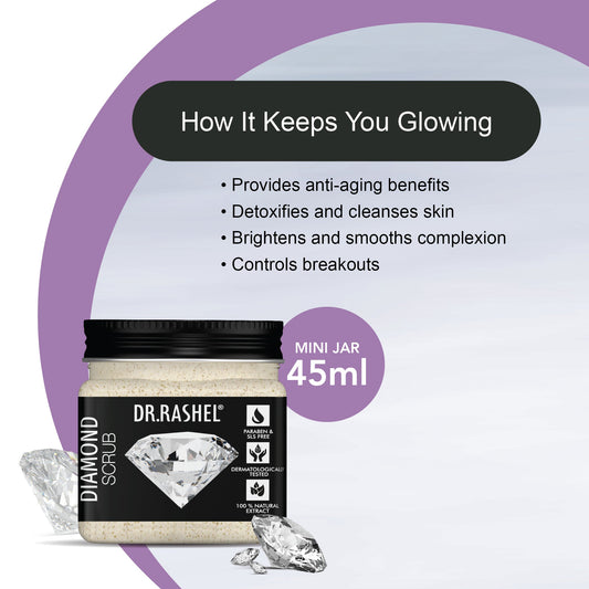 Dr. Rashel Diamond Scrub mini key benefits
