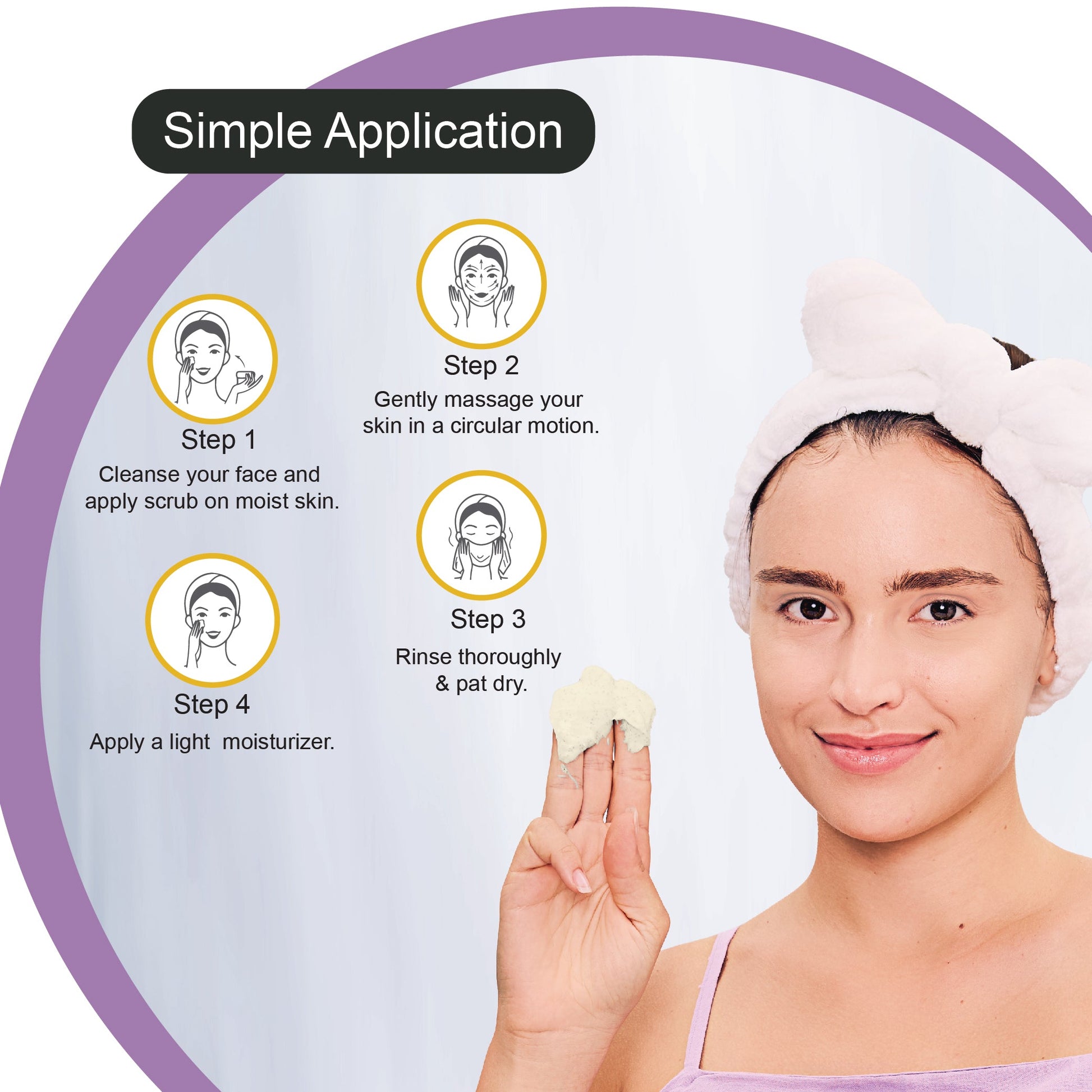 Dr. Rashel Diamond Scrub how to apply steps