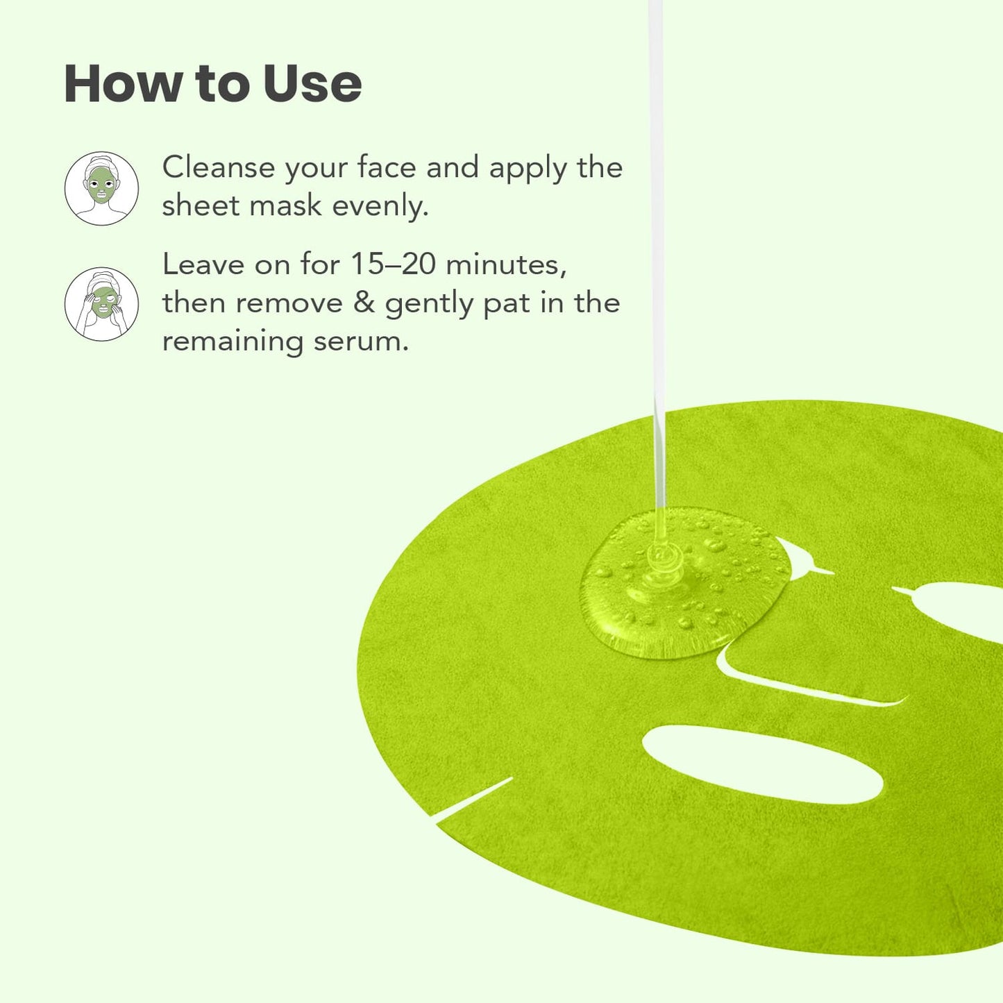 O3+ Ci-Calm Glow Sheet Mask how to use steps