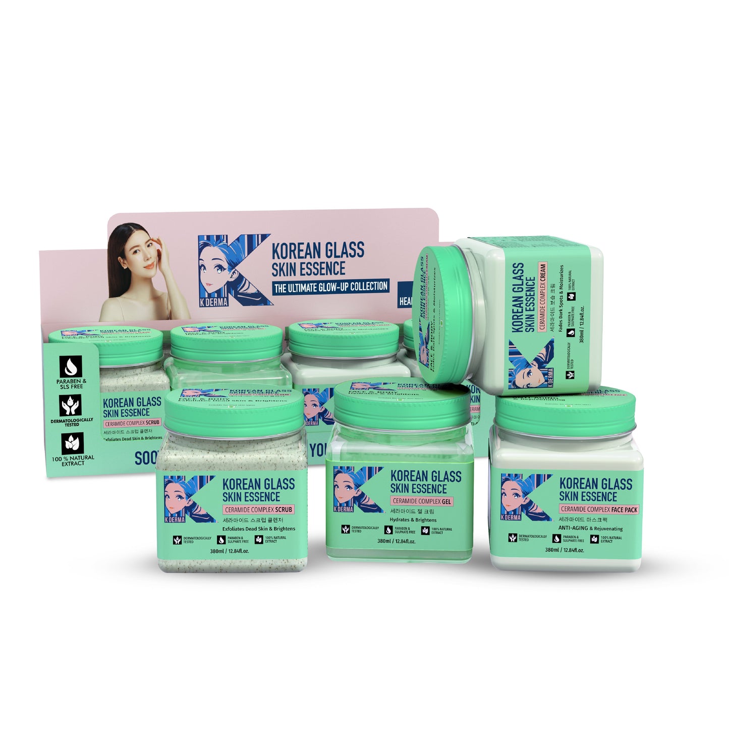 Dr. Rashel Korean Glass Skin Essence Facial Pack of 4 front