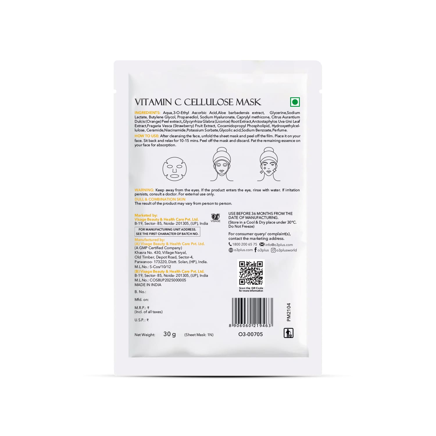 O3+ Facialist Vitamin C Cellulose Mask lifestyle glow