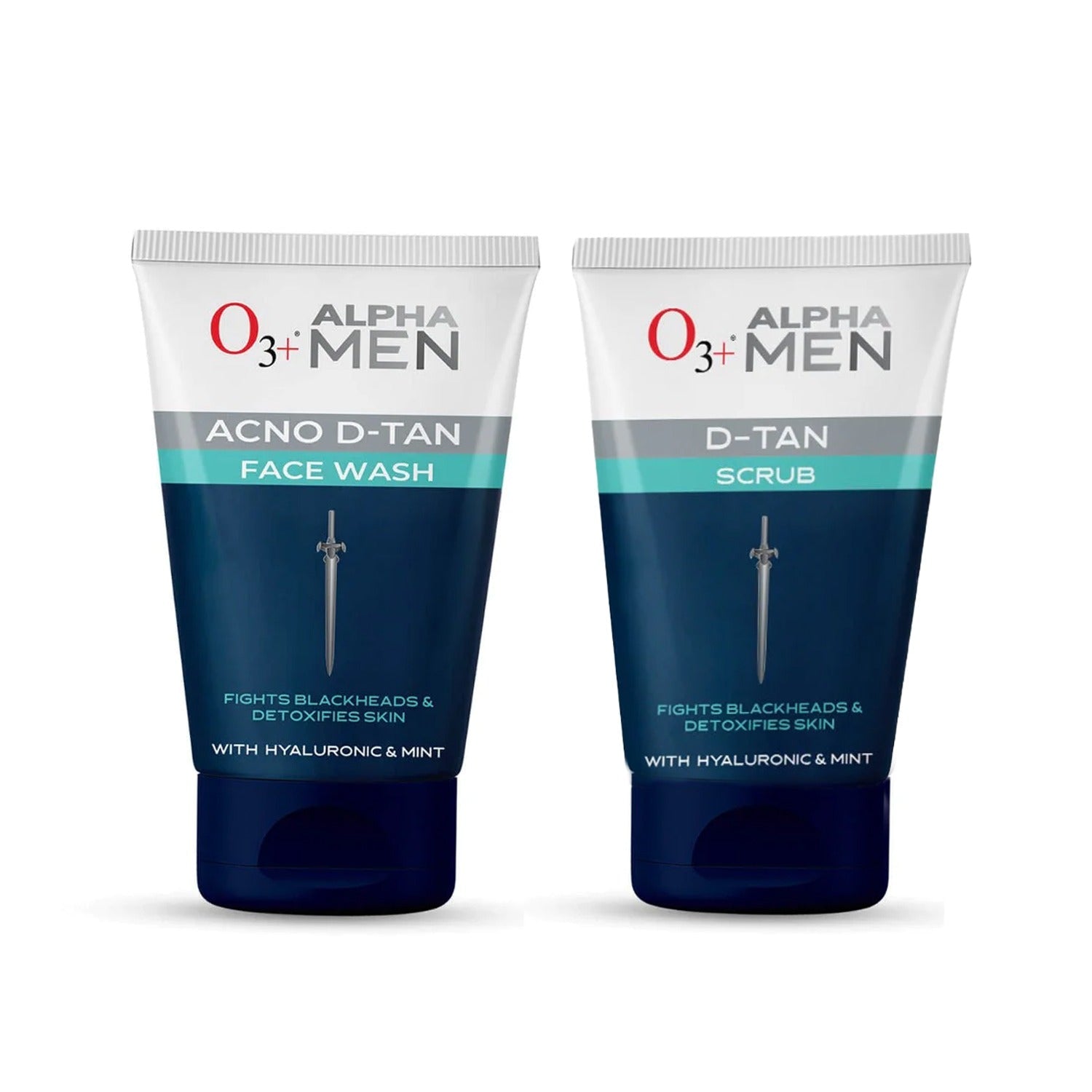 O3+ Alpha Men Clear Fresh Skin Duo Face Wash and Scrub combo front