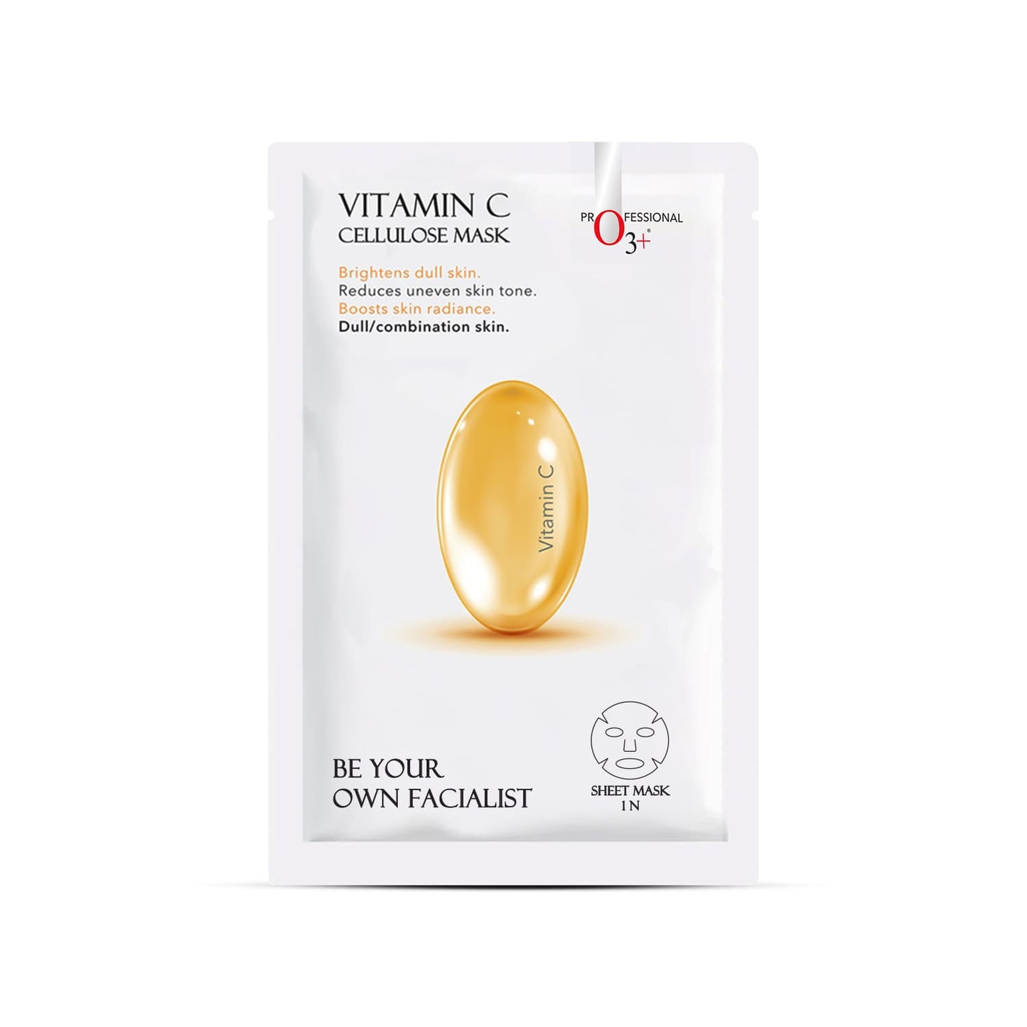 O3+ Facialist Vitamin C Cellulose Sheet Mask 30g front