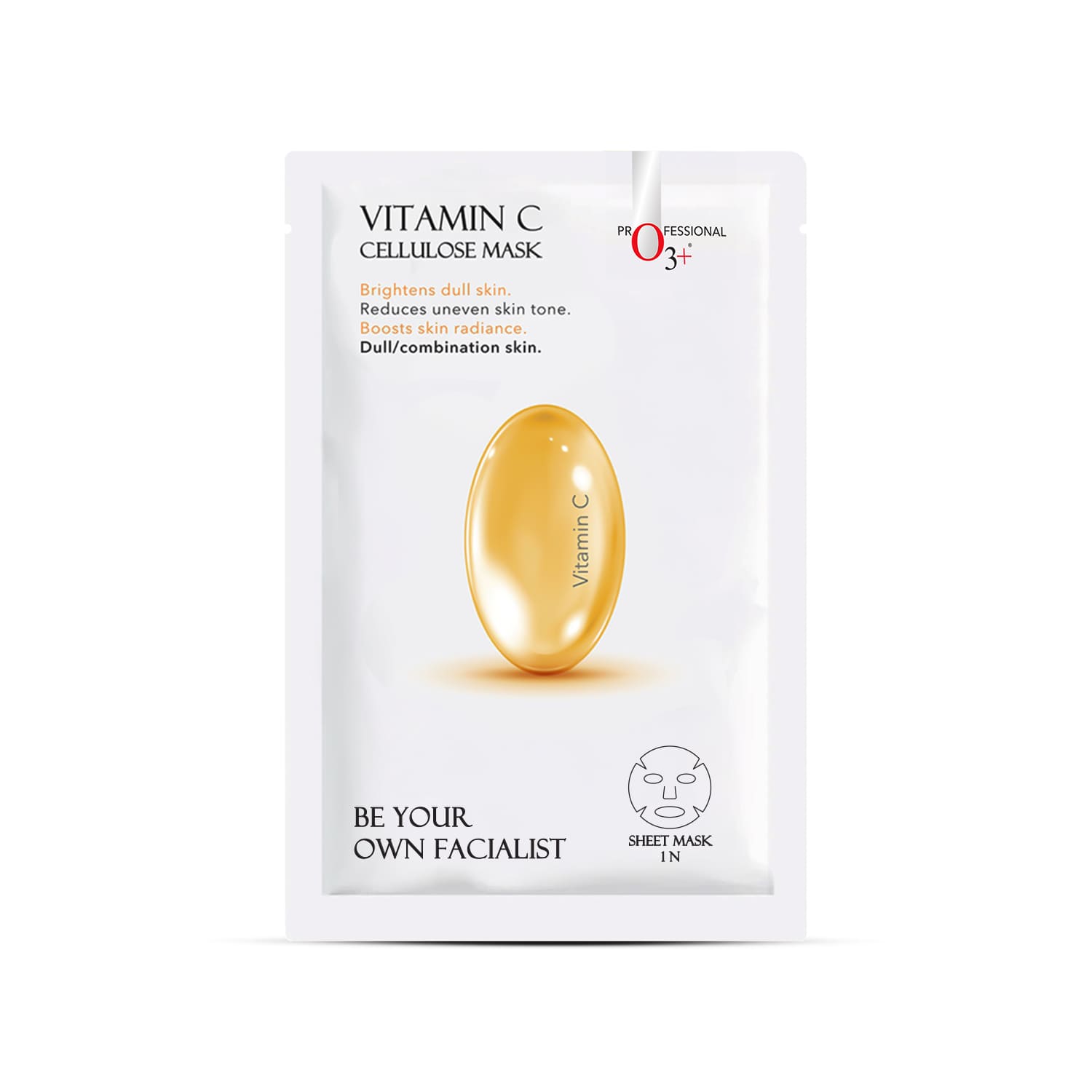 O3+ Facialist Vitamin C Cellulose Sheet Mask 30g front