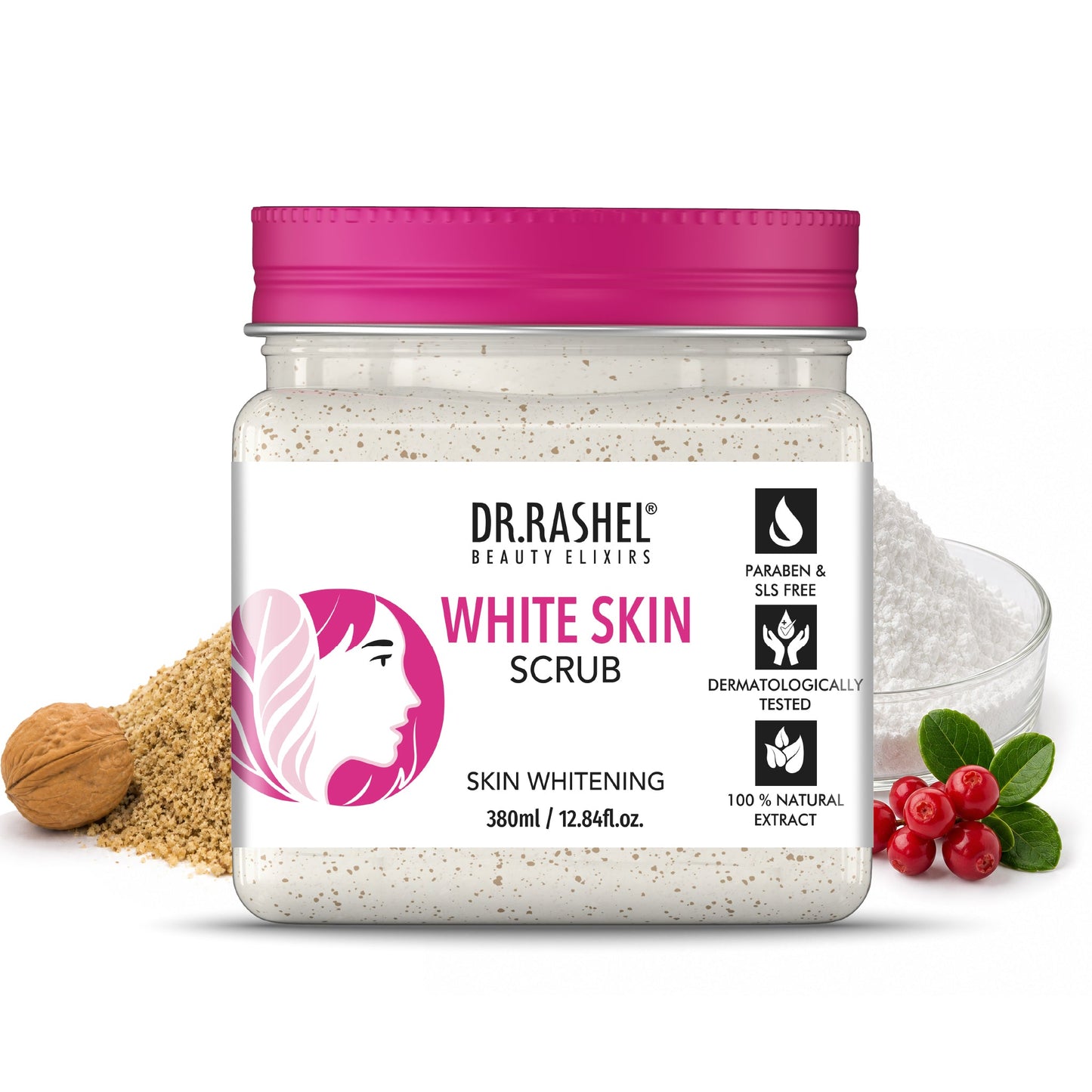 Dr. Rashel White Skin Scrub 380ml front angle