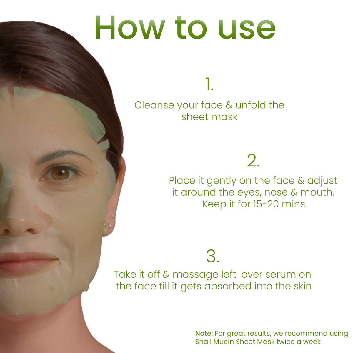 How to use O3+ Snail Mucin Sheet Mask