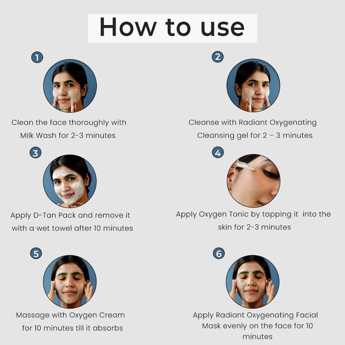O3+ Bridal Oxygenating Kit how to use steps 1-4