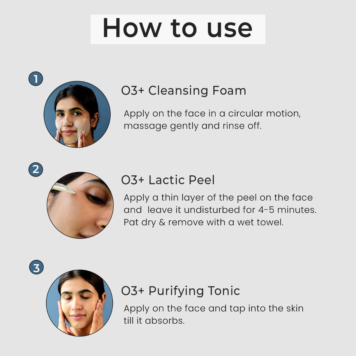 O3+ Shine & Glow Kit how to use steps 1-3